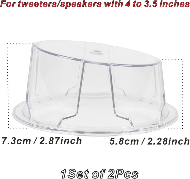 NARPES 2PCS 4'' to 3.5'' Universal Speaker Tweeter Boxes for UTV ATV RV Boat Trunk Trailer Golf Cart Marine Speaker Enclosures Pods Mount Spacer Rear Deck Kick Panel Box (Carbon Fiber Style, 4 to 3.5inch) - Image 4